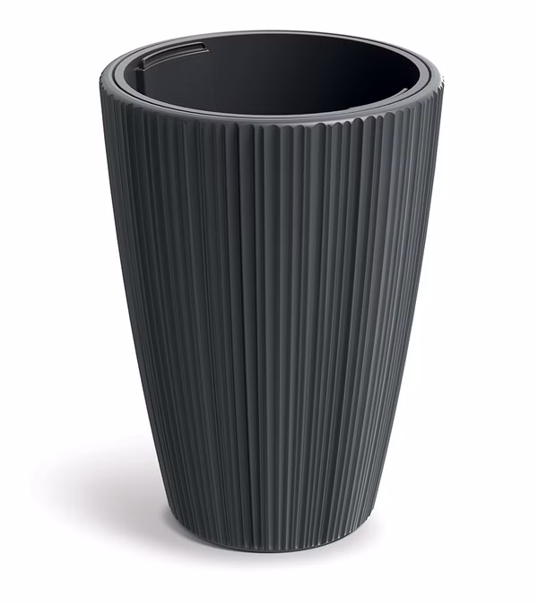 Kvetináč ORO 29,8 cm - farba: tmavosivá