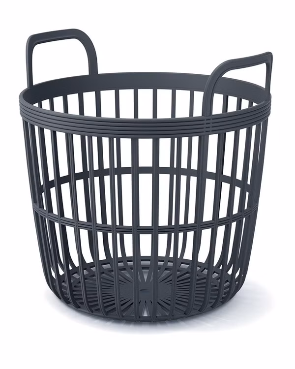 Kôš ZOE BASCET s držadlami 41,9 cm - farba: antracitová