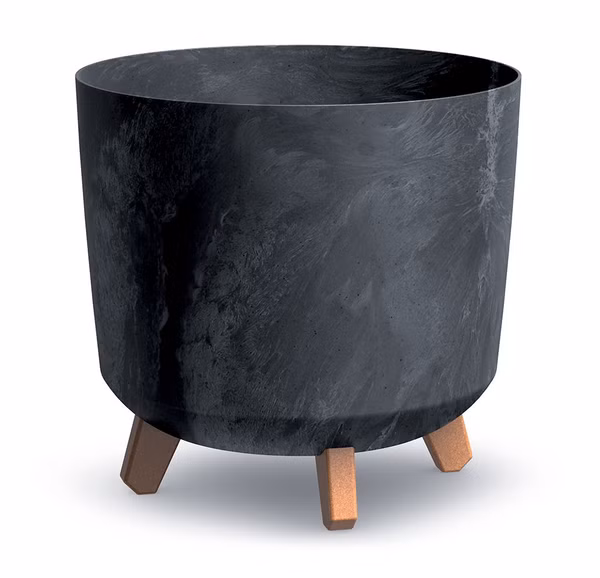 Kvetináč GRACIA TUBUS BETON EFFECT 29,8 cm - farba: antracitová