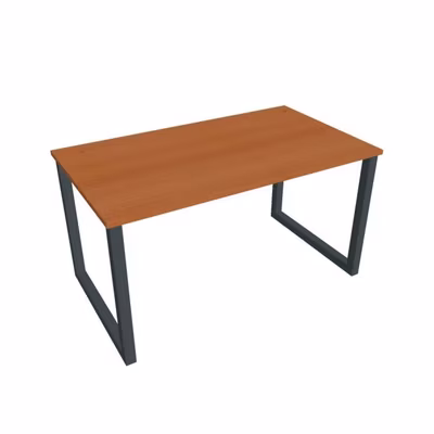 Pracovný stôl UNI O, 140x75,5x80 cm, čerešňa/čierna