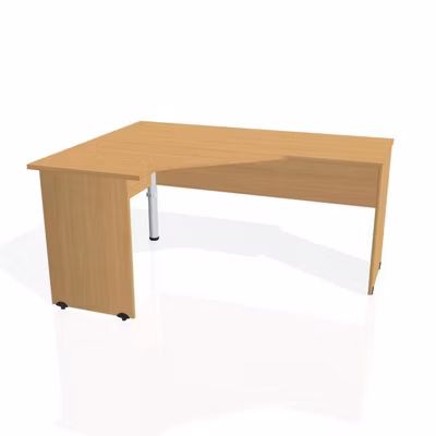 Pracovný stôl Gate, ergo, pravý, 160x75,5x120 cm, buk/buk