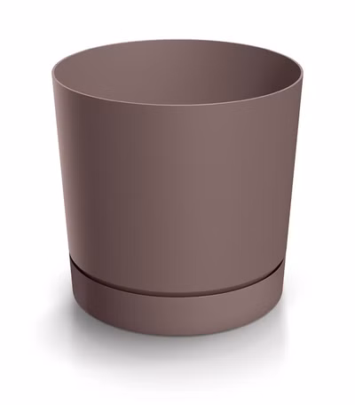 Kvetináč TUBO P s miskou 19,9 cm - farba: marsala