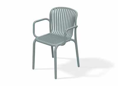 Stolička s podrúčkami BRENE 575x530x825 - farba: talianska zelená