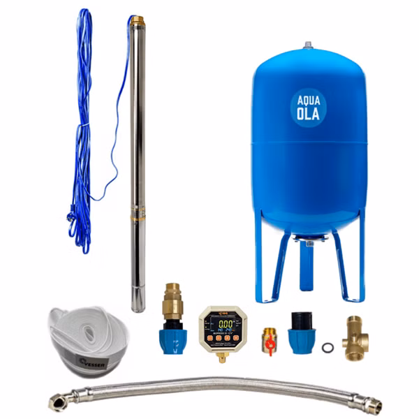 Domáca vodáreň s ponorným čerpadlom 3" STM24 / 80l - RTS s Digitálnym tlakovým spínačom