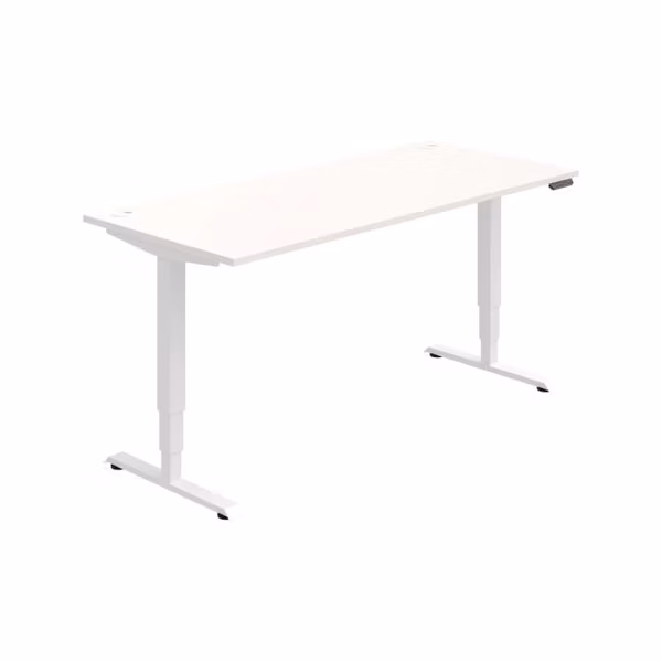 Pracovný stôl RUN, PO, 3S, 180x64,5-130,5x80 cm, biela/biela