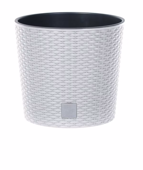 Kvetináč RATO ROUND s vložkou 20 cm - farba: biela