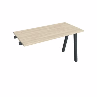 Pracovný stôl UNI A, k pozdĺ. reťazeniu, 120x75,5x60 cm, agát/čierna