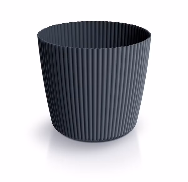 Kvetináč MILLY ROUND 23,6 cm - farba: antracitová