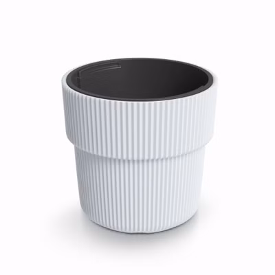 Kvetináč MILLY s vložkou 29,9 cm - farba: biela