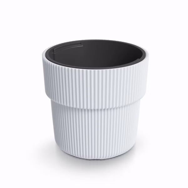 Kvetináč MILLY s vložkou 29,9 cm - farba: biela