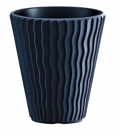 Kvetináč SANDY s vložkou 29,7 cm - farba: antracitová