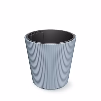 Kvetináč MILLY s vložkou 34,9 cm - farba: svetlosivá