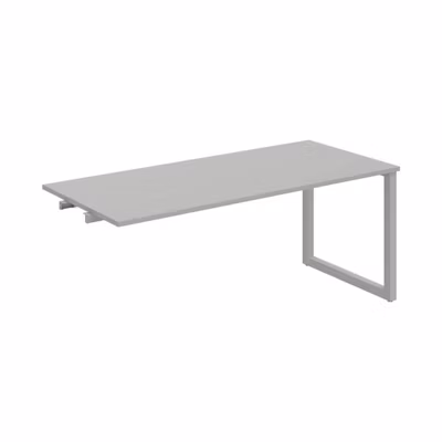 Rokovací stôl UNI O, k pozdĺ. reťazeniu, 180x75,5x80 cm, sivá/sivá