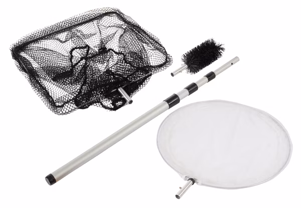 Heissner sada na čistenie jazierka - 3 ks (teleskopická tyč 55-150 cm, podberák, hladinový zberač, kefa na riasy) TZ314-00