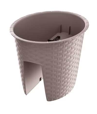 Kvetináč na zábradlie RATOLLA OVAL 29,8 cm - farba: mocca