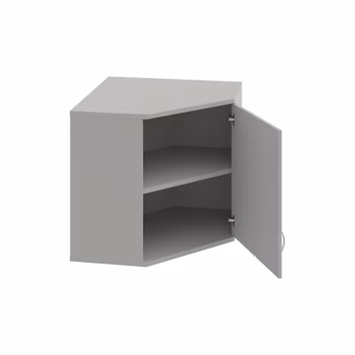 Rohová skriňa Strong, P, horná, 80x76,8x40 cm, sivá/sivá