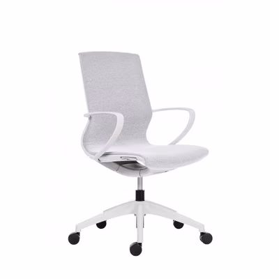 Kancelárska stolička Dinamika, biela/svetlosivá