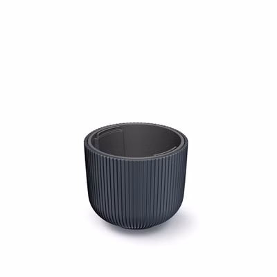 Kvetináč MILLY s vložkou 23,9 cm - farba: antracitová