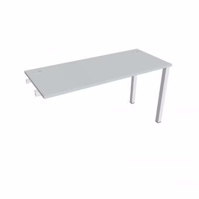 Pracovný stôl Uni k pozdĺ. reťazeniu, 140x75,5x60 cm, sivá/biela