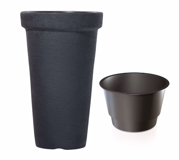 Kvetináč CLASSIC TOWER 30 cm - farba: antracitová