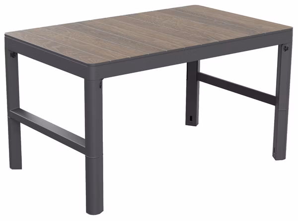 KETER stôl DECO LYON rattan - Walnut/grafit