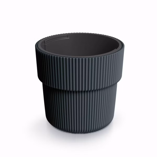 Kvetináč MILLY s vložkou 29,9 cm - farba: antracitová