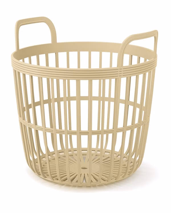 Kôš ZOE BASCET s držadlami 41,9 cm - farba: slama