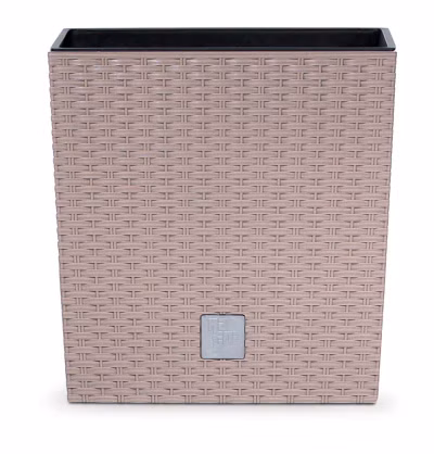 Kvetináč RATO LOW s vložkou 17 cm - farba: mocca