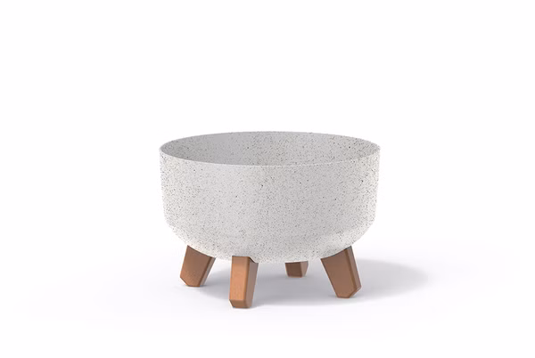 Kvetináč GRACIA LOW ECO WOOD 23,5 cm - farba: biela ECO