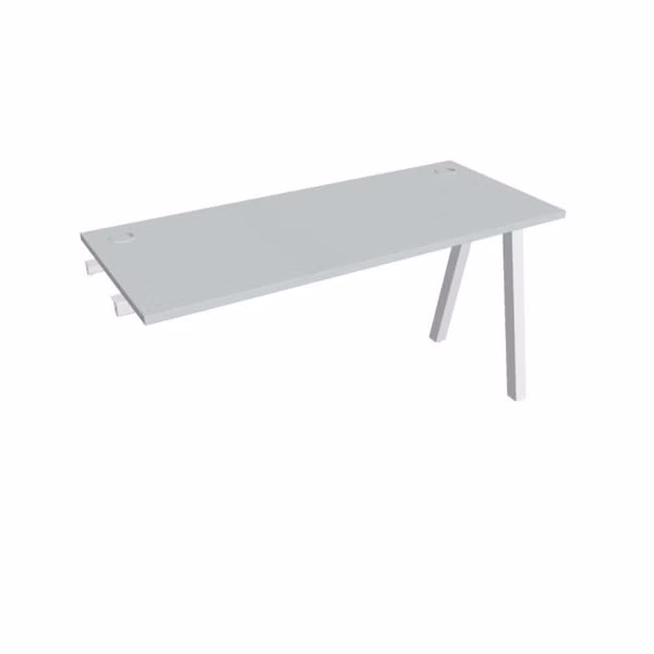 Pracovný stôl UNI A, k pozdĺ. reťazeniu, 140x75,5x60 cm, sivá/biela