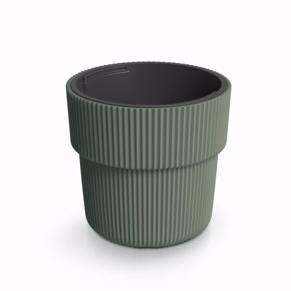Kvetináč MILLY s vložkou 29,9 cm - farba: tmavozelená