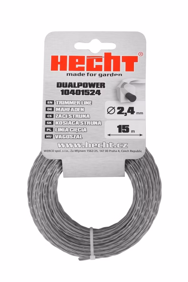 Struna s jadrom štvorcová 2,4 mm x 15 m - HECHT 10401524