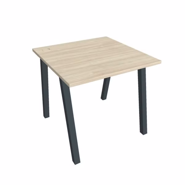 Pracovný stôl UNI A, 80x75,5x80 cm, agát/čierna