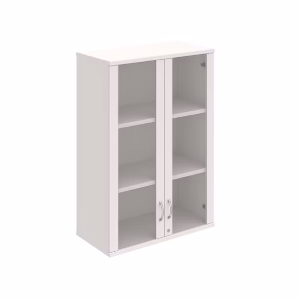 Policová skriňa Strong, zámok, horná, 80x115,2x40 cm, biela/biela