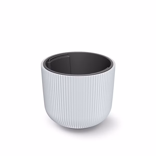 Kvetináč MILLY s vložkou 34,9 cm - farba: biela
