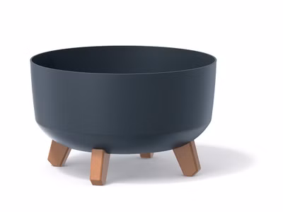 Kvetináč GRACIA LOW 38 cm - farba: antracitová