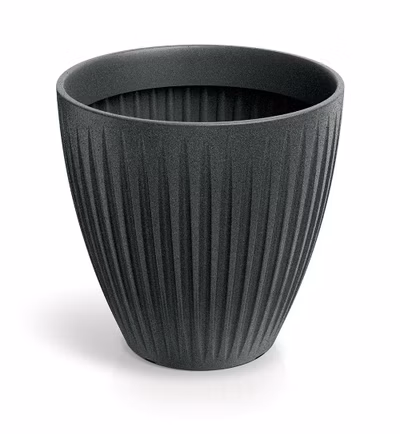 Kvetináč LATIA ROUND MIDL 48 cm - farba: čierna žula