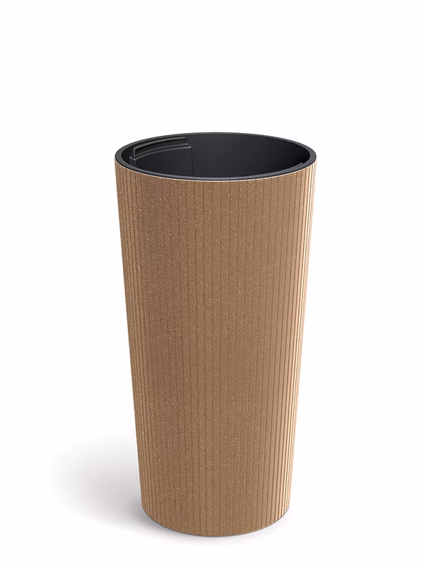 Kvetináč LAMIA SLIM ECO WOOD 25 cm - farba: naturo ECO