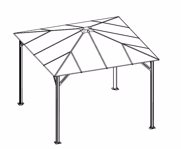 Náhradné presklenie pre altán LANITPLAST 33 číre PC 6 mm LG4330