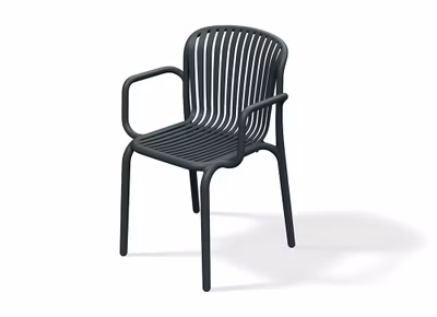 Kreslo s podrúčkami BRENE 575x530x825 - farba: uhlie