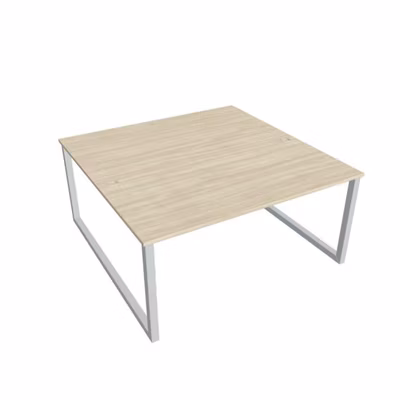 Pracovný stôl UNI O, 160x75,5x160 cm, agát/sivá