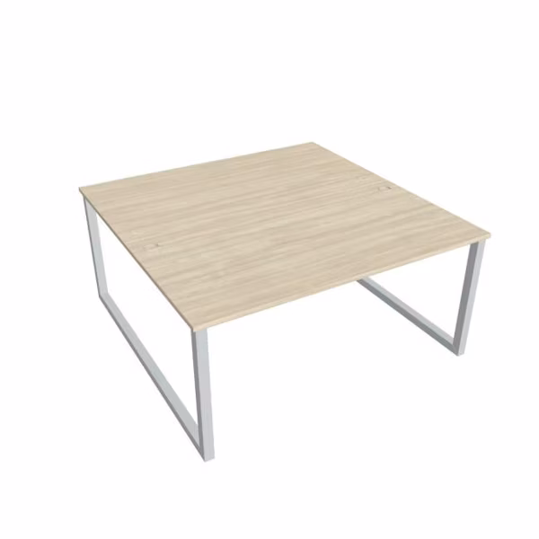 Pracovný stôl UNI O, 160x75,5x160 cm, agát/sivá