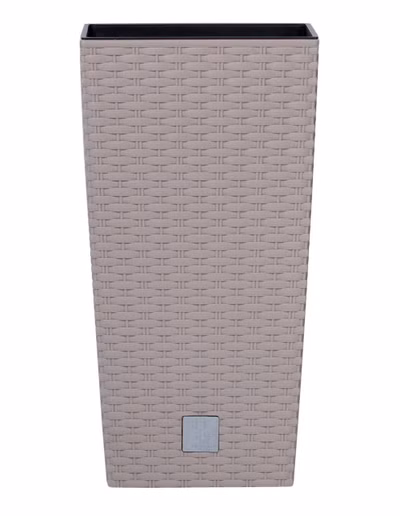 Kvetináč RATO SQUARE s vložkou 20 cm - farba: mocca