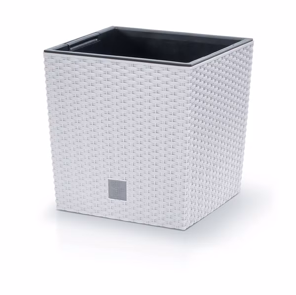 Kvetináč RATO LOW s vložkou 17 cm - farba: biela