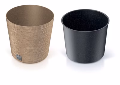 Kvetináč FURU ROUND LOW ECO WOOD 30 cm - farba: naturo ECO