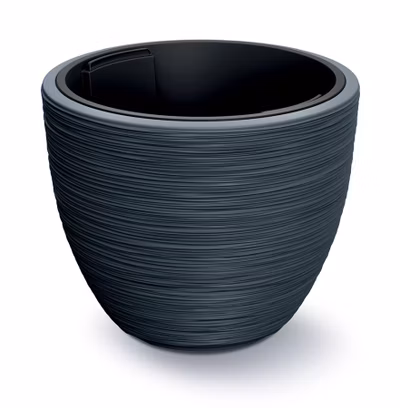 Kvetináč FURU s vložkou 39 cm - farba: antracitová
