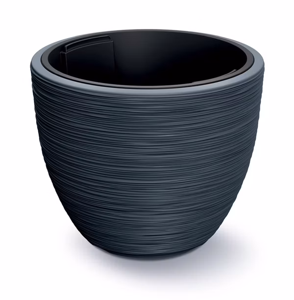 Kvetináč FURU s vložkou 39 cm - farba: antracitová