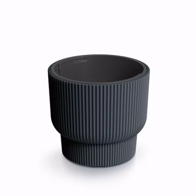 Kvetináč MILLY s vložkou 29,9 cm - farba: antracitová