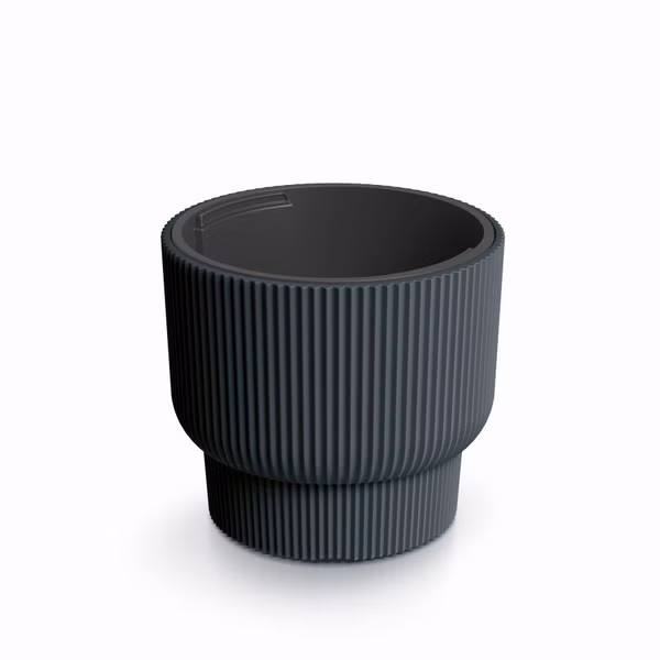 Kvetináč MILLY s vložkou 29,9 cm - farba: antracitová
