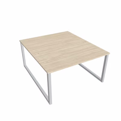 Pracovný stôl UNI O, 140x75,5x160 cm, agát/sivá